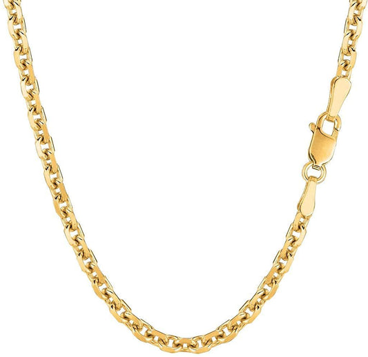 14K Gold 2.6mm Classic Cable Chain
