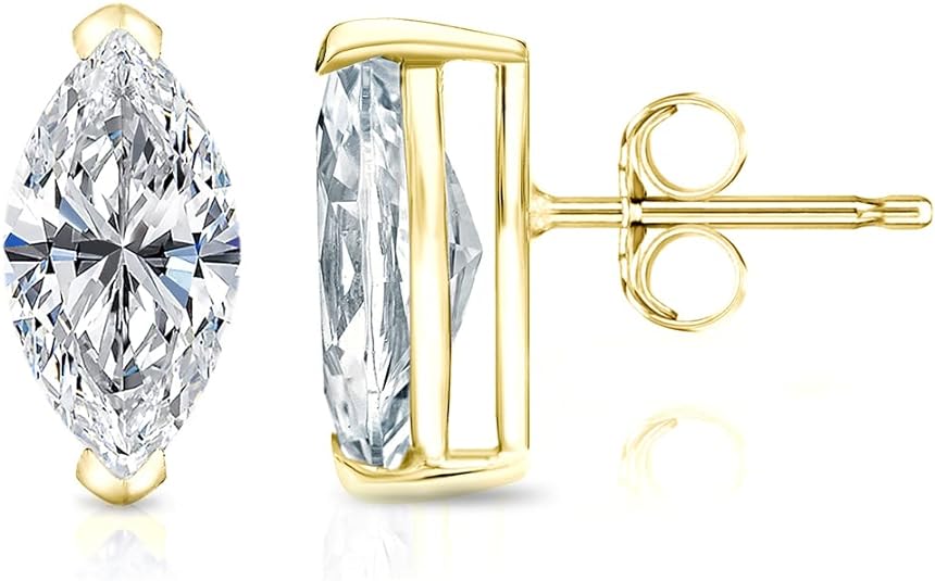 V-Prong Marquise Studs Earrings