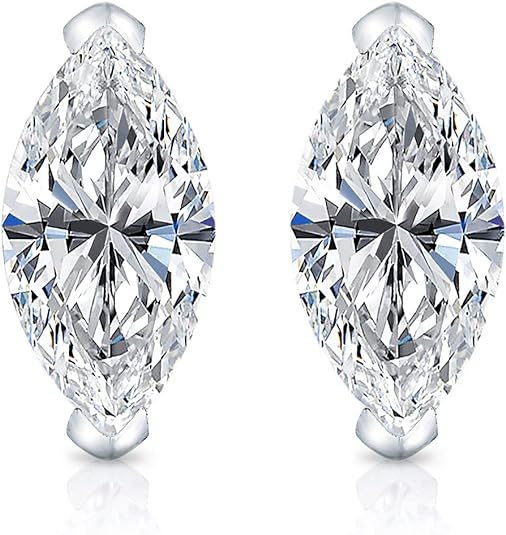V-Prong Marquise Studs Earrings
