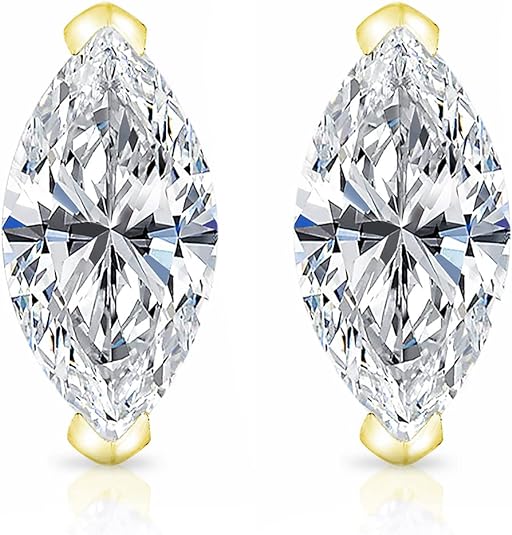 V-Prong Marquise Studs Earrings