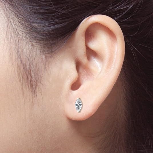 V-Prong Marquise Studs Earrings