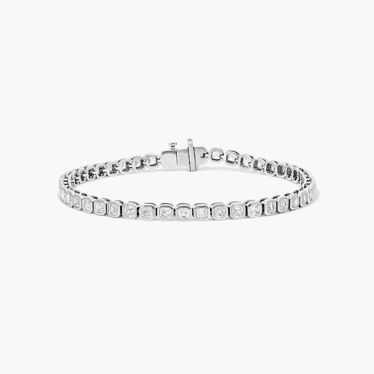 Asscher Cut Bezel-Set Bracelet