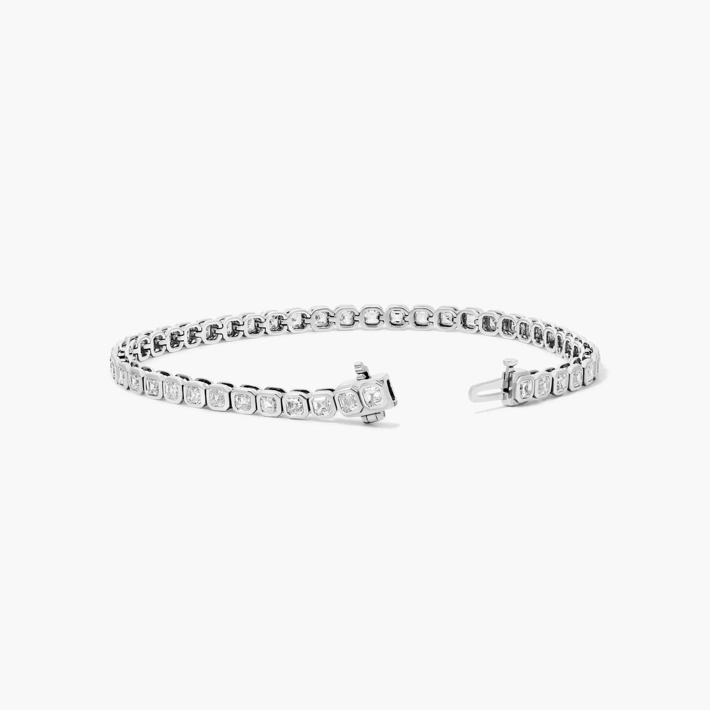 Asscher Cut Bezel-Set Bracelet
