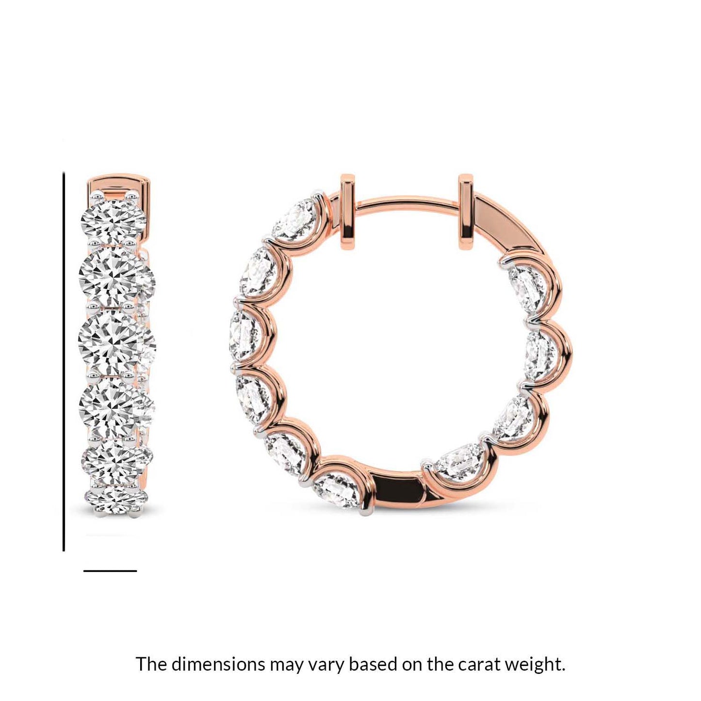 Inside-Out Round Hoop Earrings