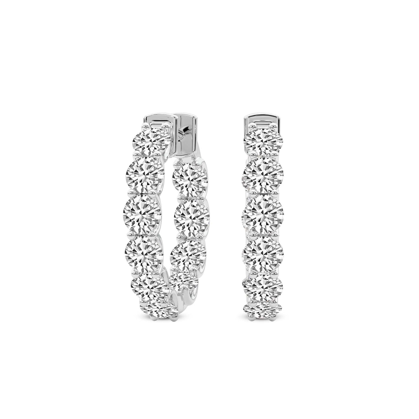Inside-Out Round Hoop Earrings