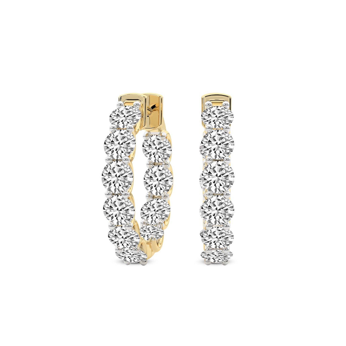 Inside-Out Round Hoop Earrings