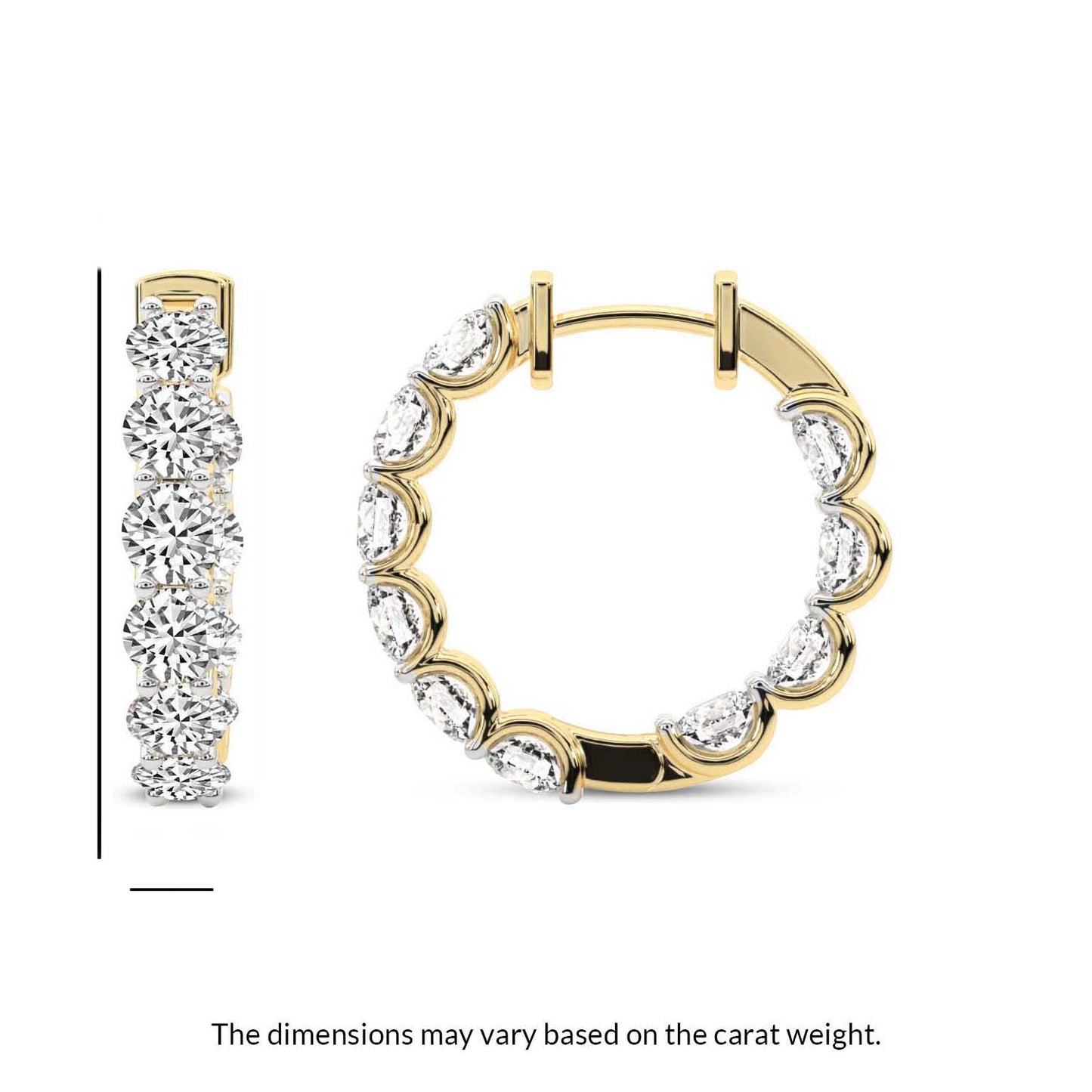 Inside-Out Round Hoop Earrings