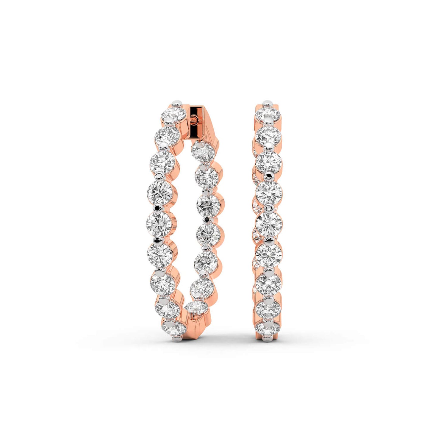 Inside-Out Round Hoop Earrings