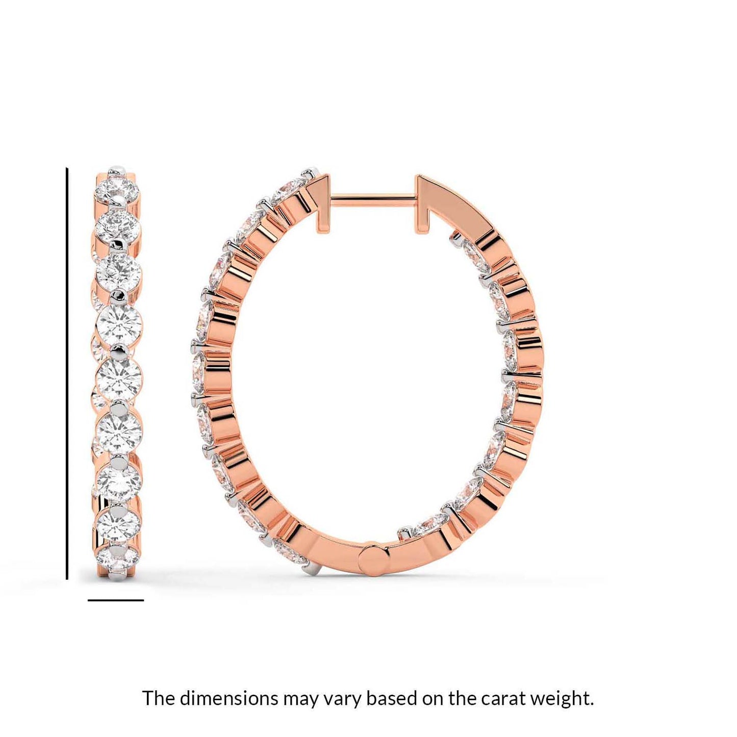 Inside-Out Round Hoop Earrings