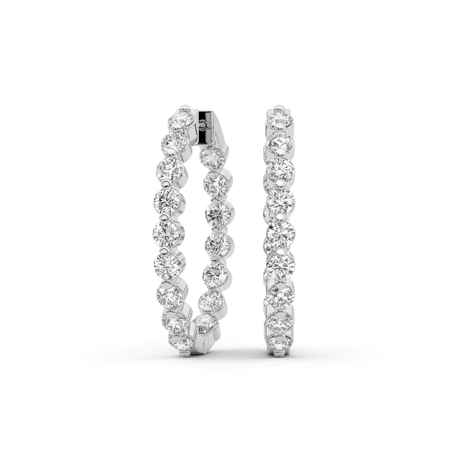 Inside-Out Round Hoop Earrings