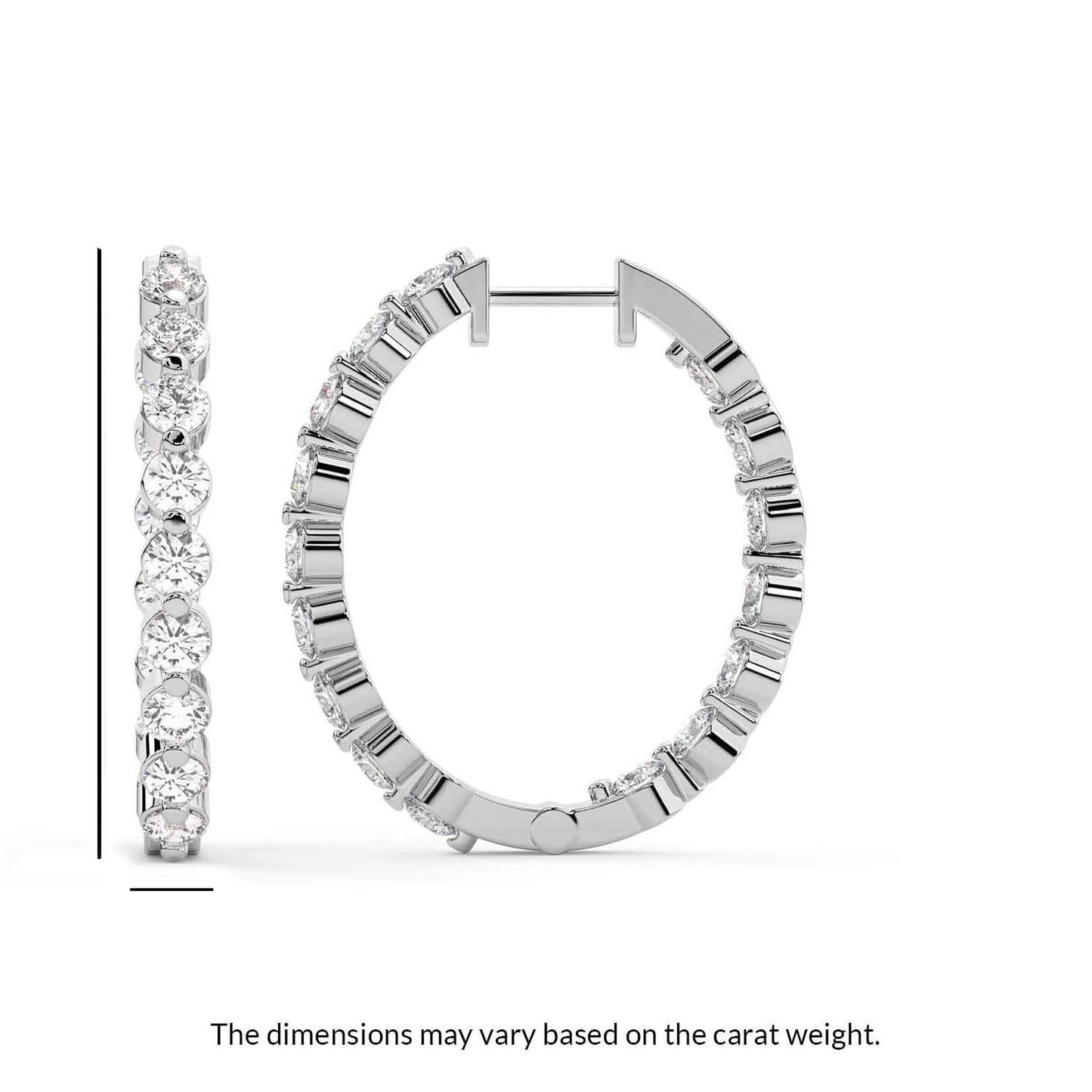 Inside-Out Round Hoop Earrings