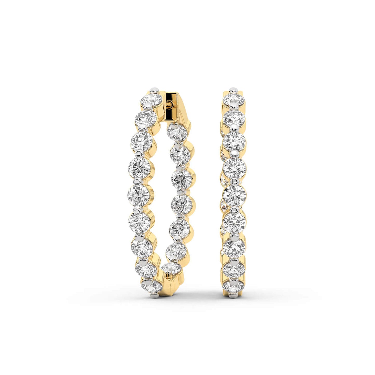 Inside-Out Round Hoop Earrings