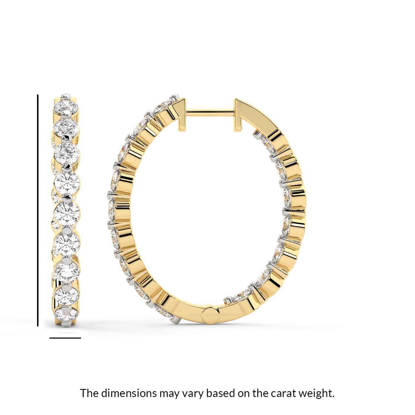 Inside-Out Round Hoop Earrings