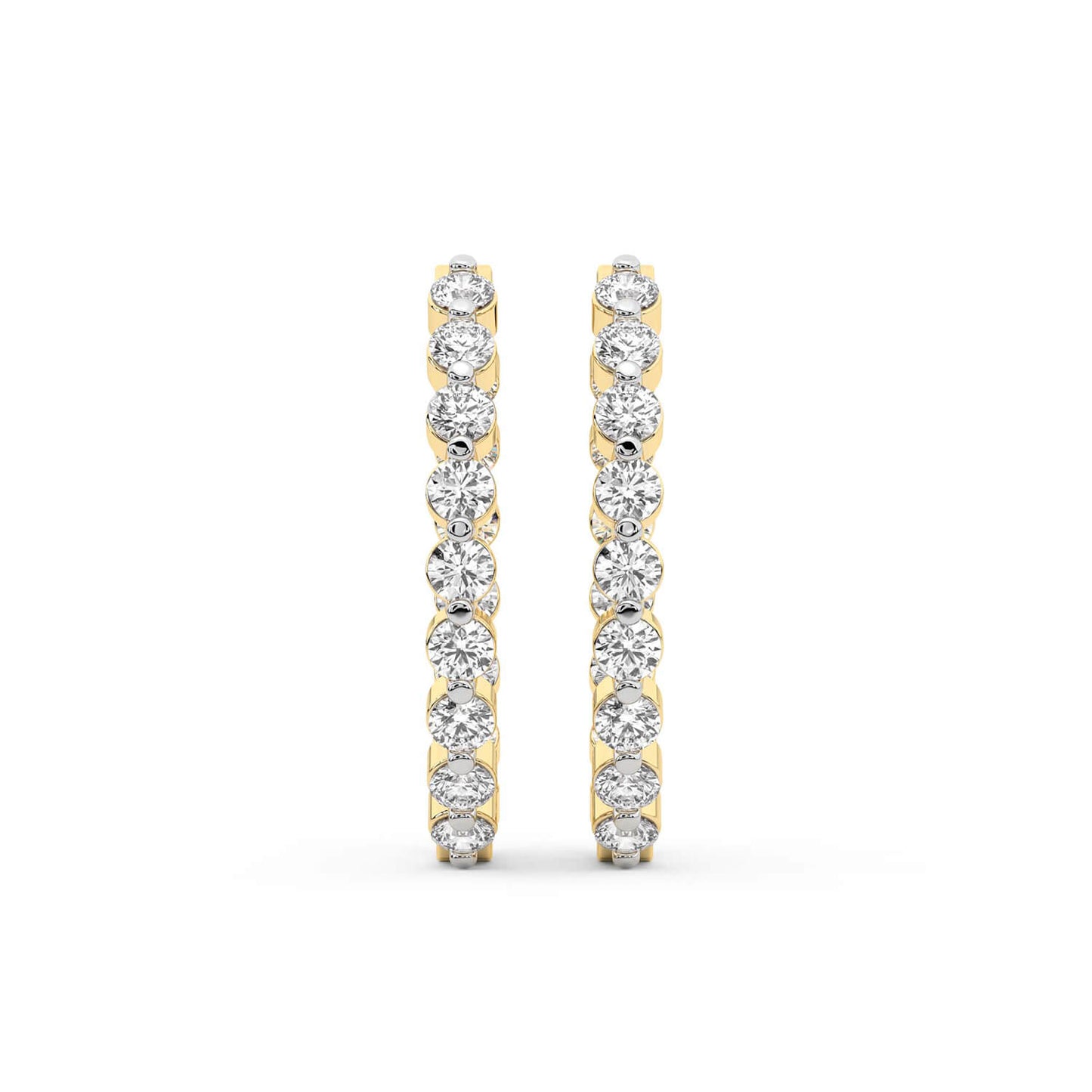 Inside-Out Round Hoop Earrings