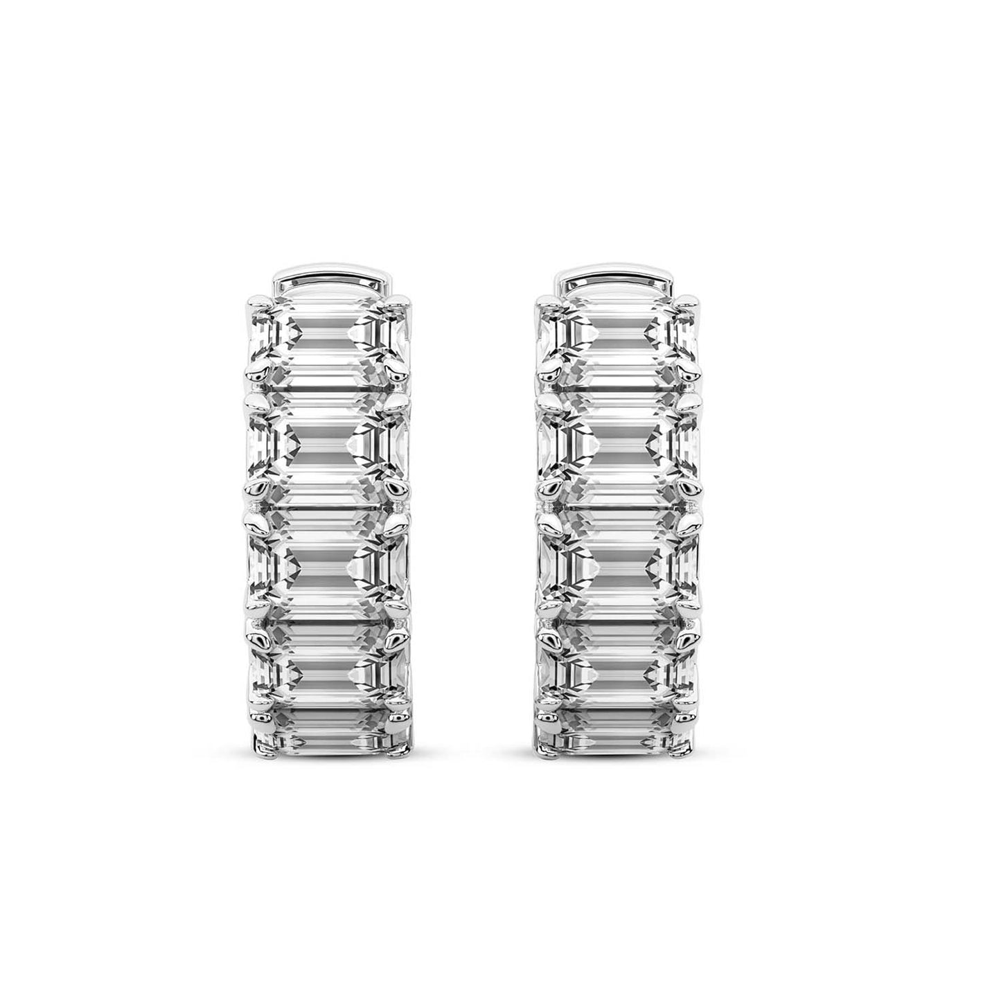 Emerald Hoop Earrings