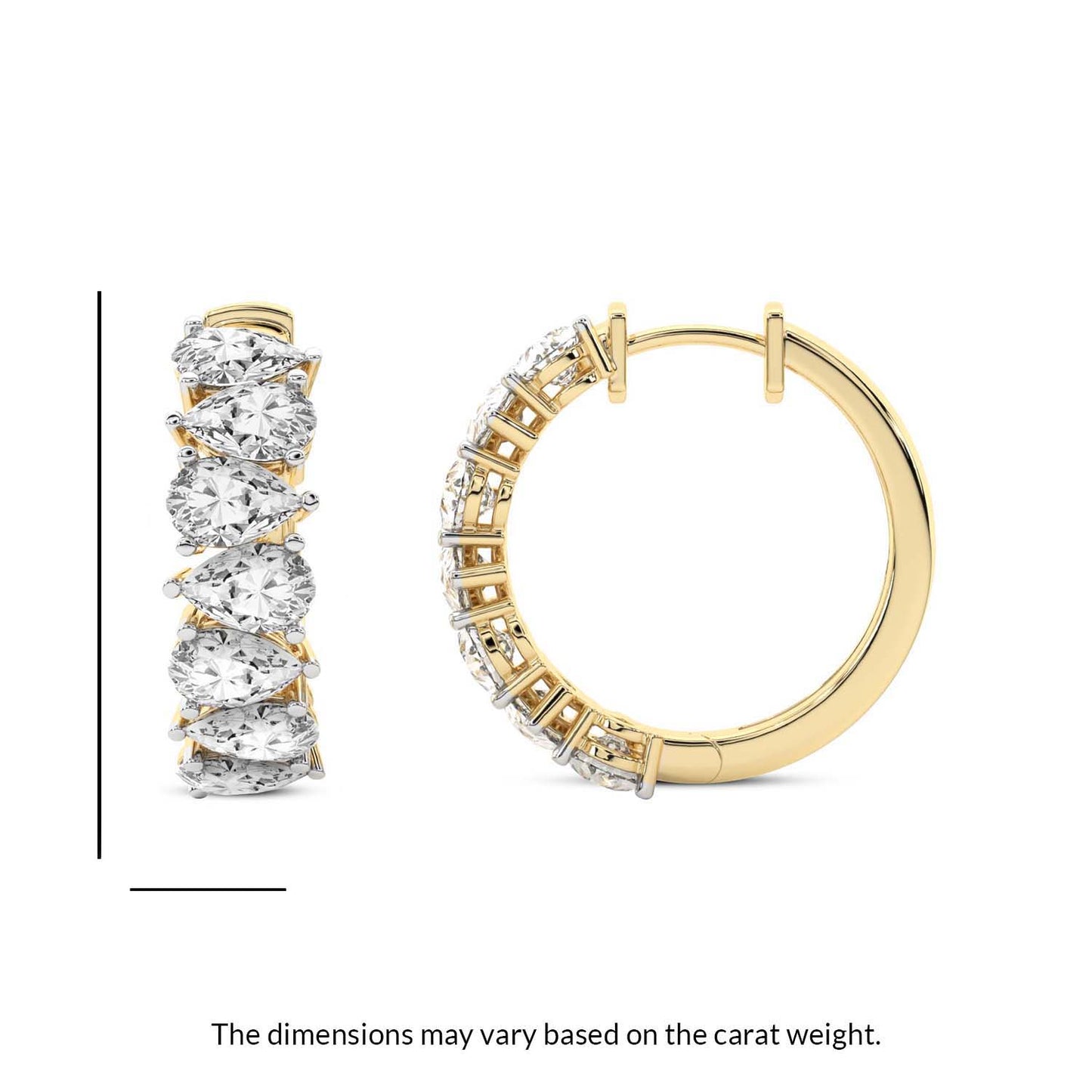 Pear Hoop Earrings