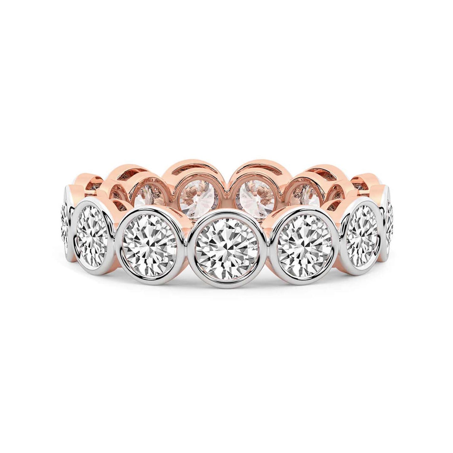 Round Bezel Diamond Eternity Band
