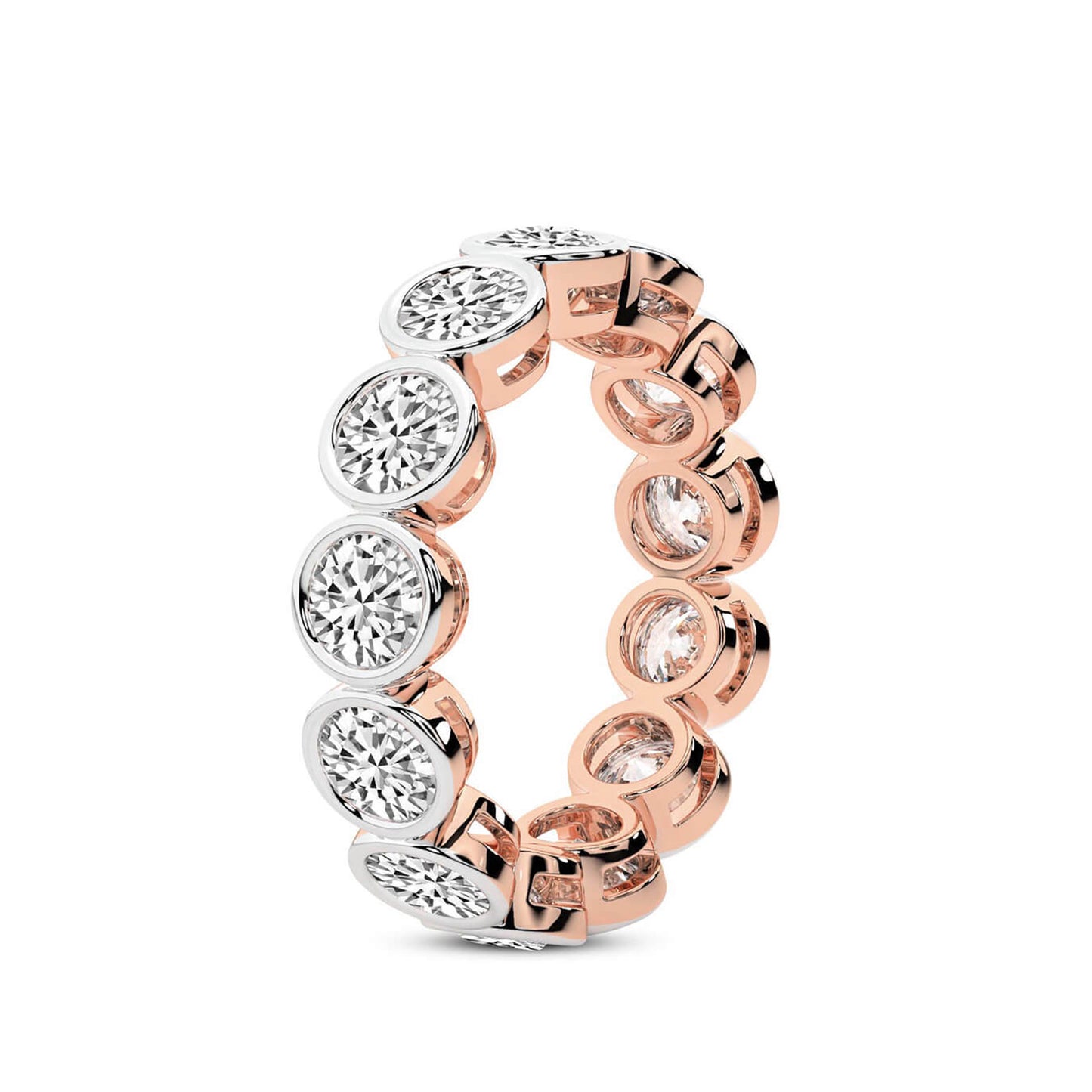 Round Bezel Diamond Eternity Band