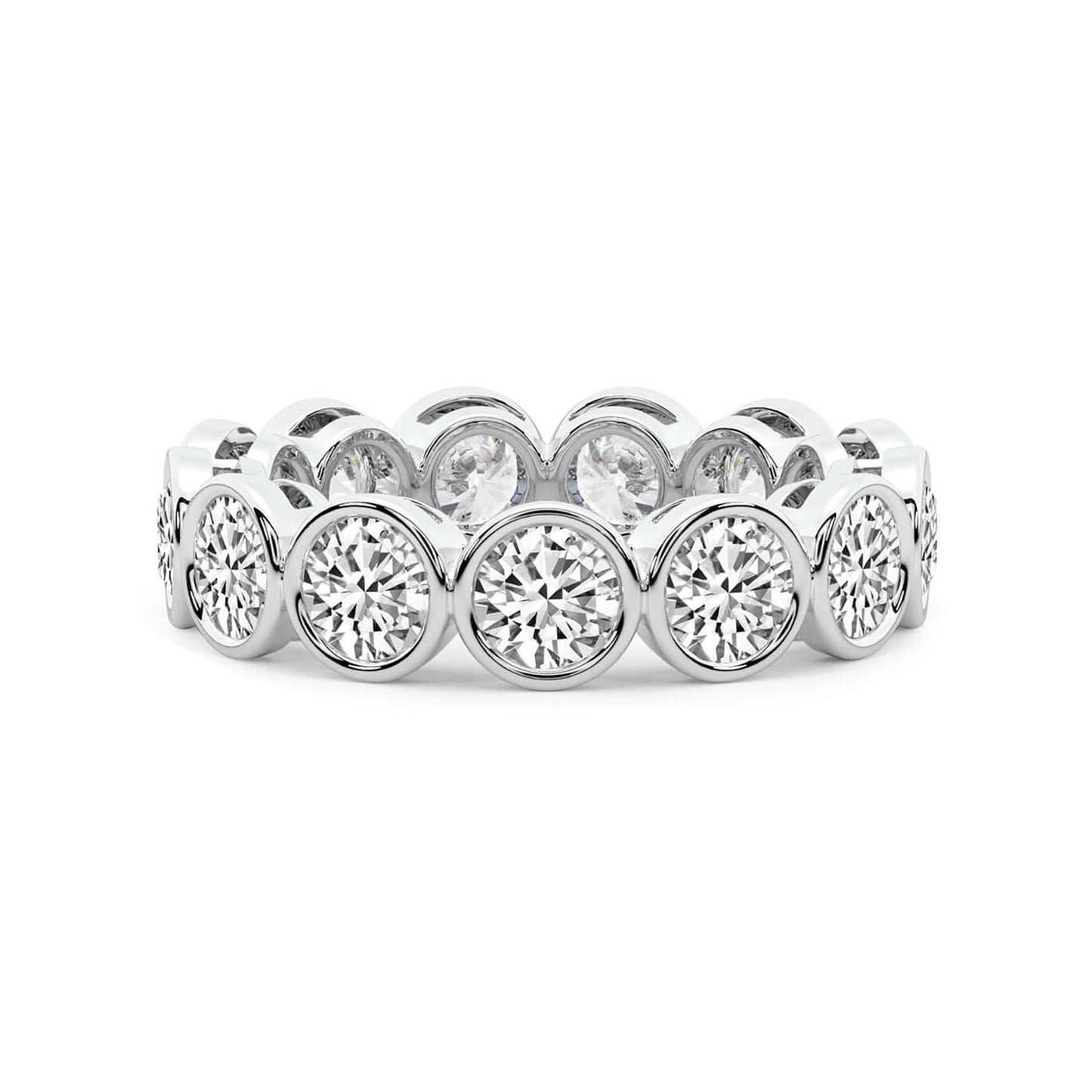 Round Bezel Diamond Eternity Band