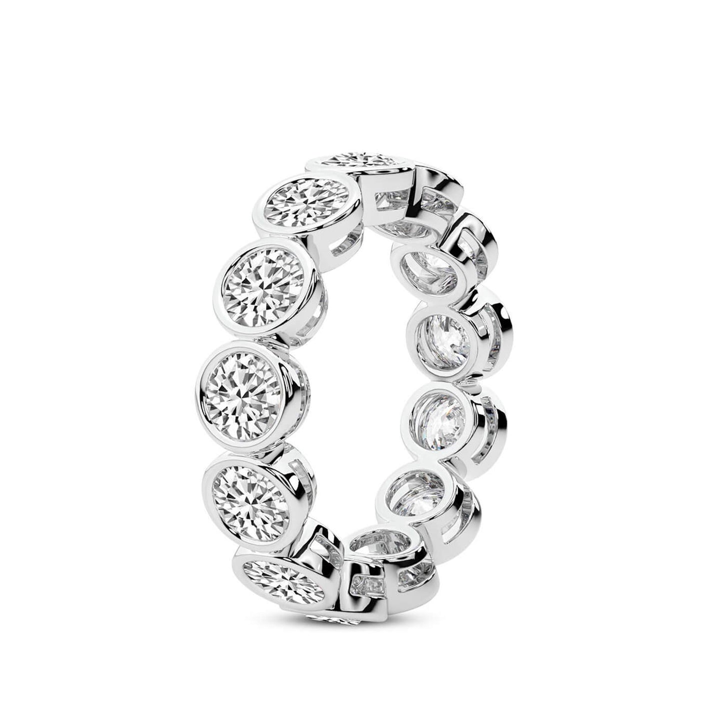Round Bezel Diamond Eternity Band