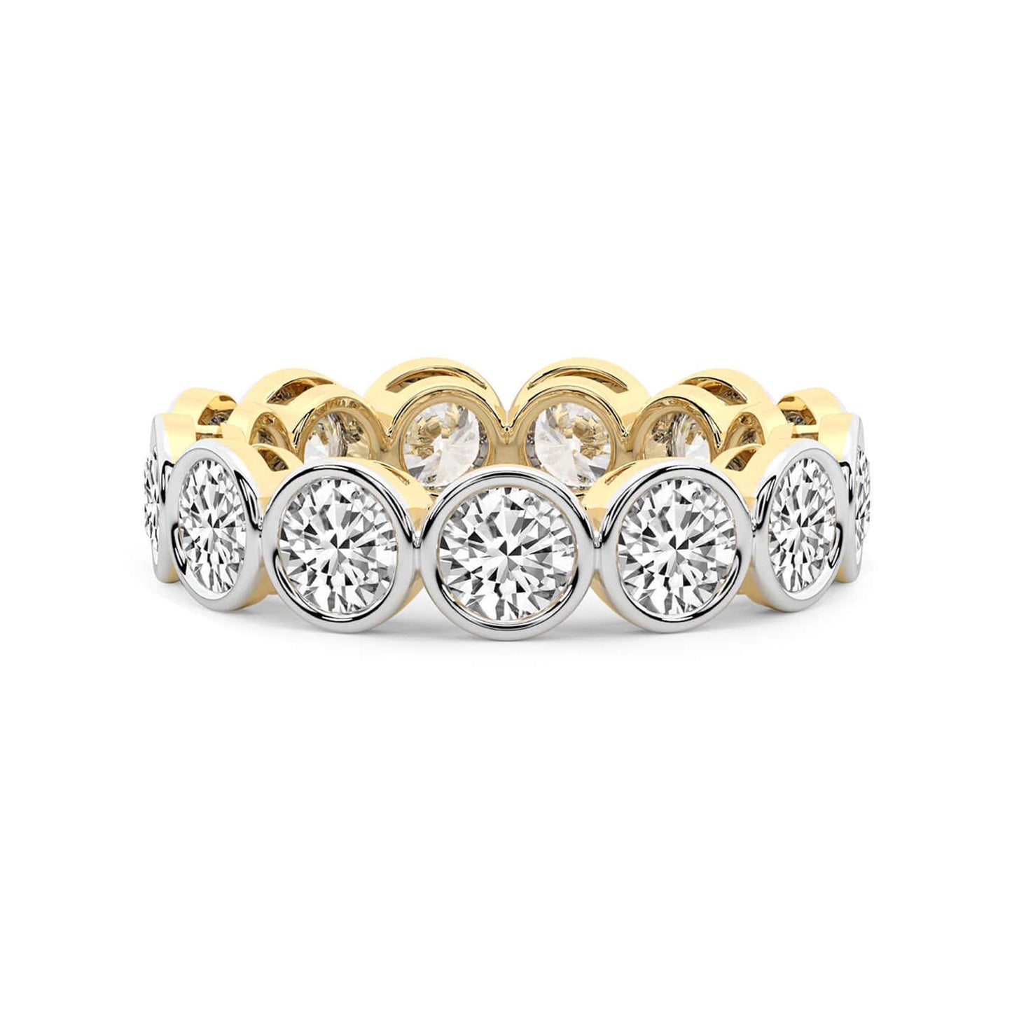 Round Bezel Diamond Eternity Band