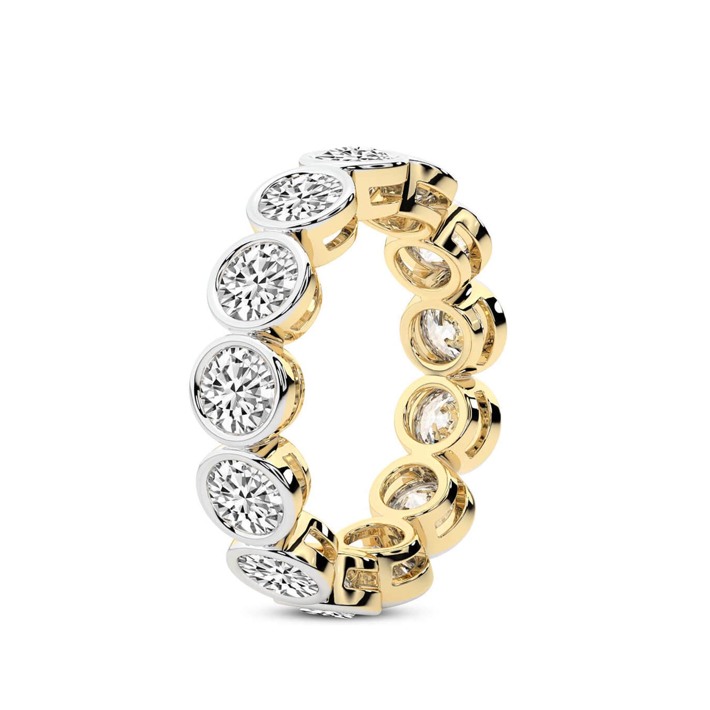 Round Bezel Diamond Eternity Band