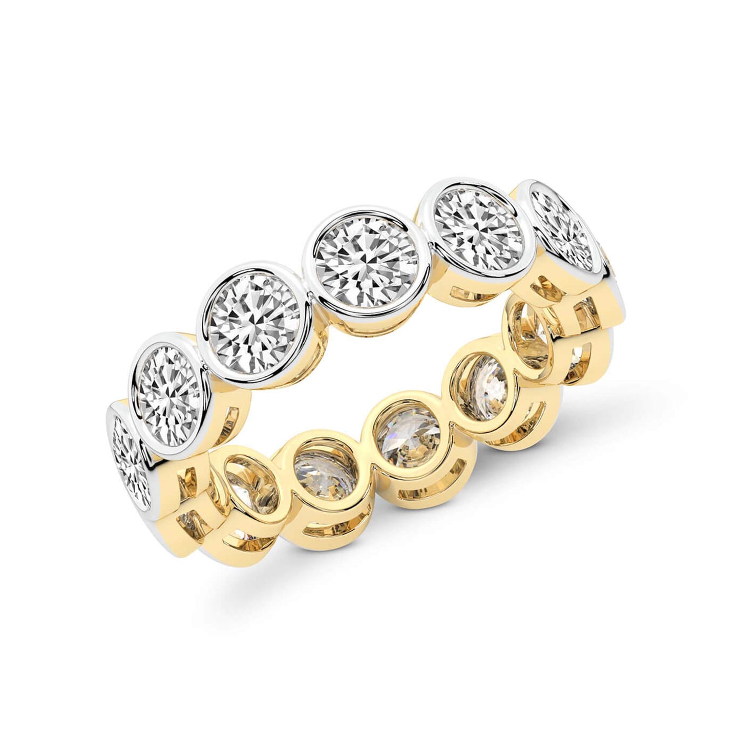 Round Bezel Diamond Eternity Band