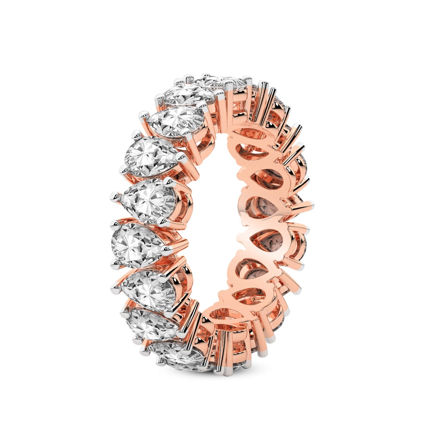 Pear Diamond Eternity Band