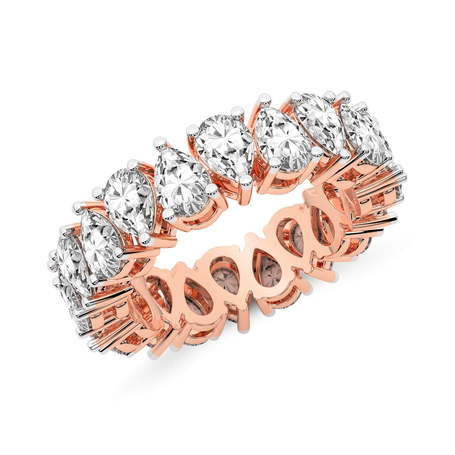 Pear Diamond Eternity Band