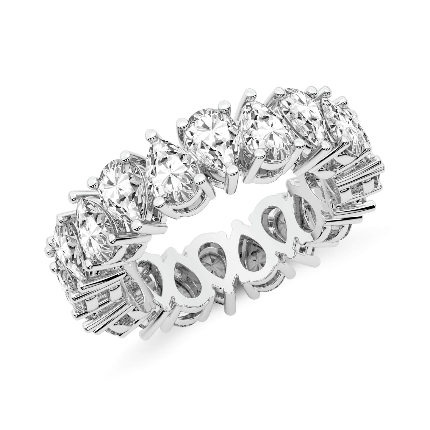 Pear Diamond Eternity Band