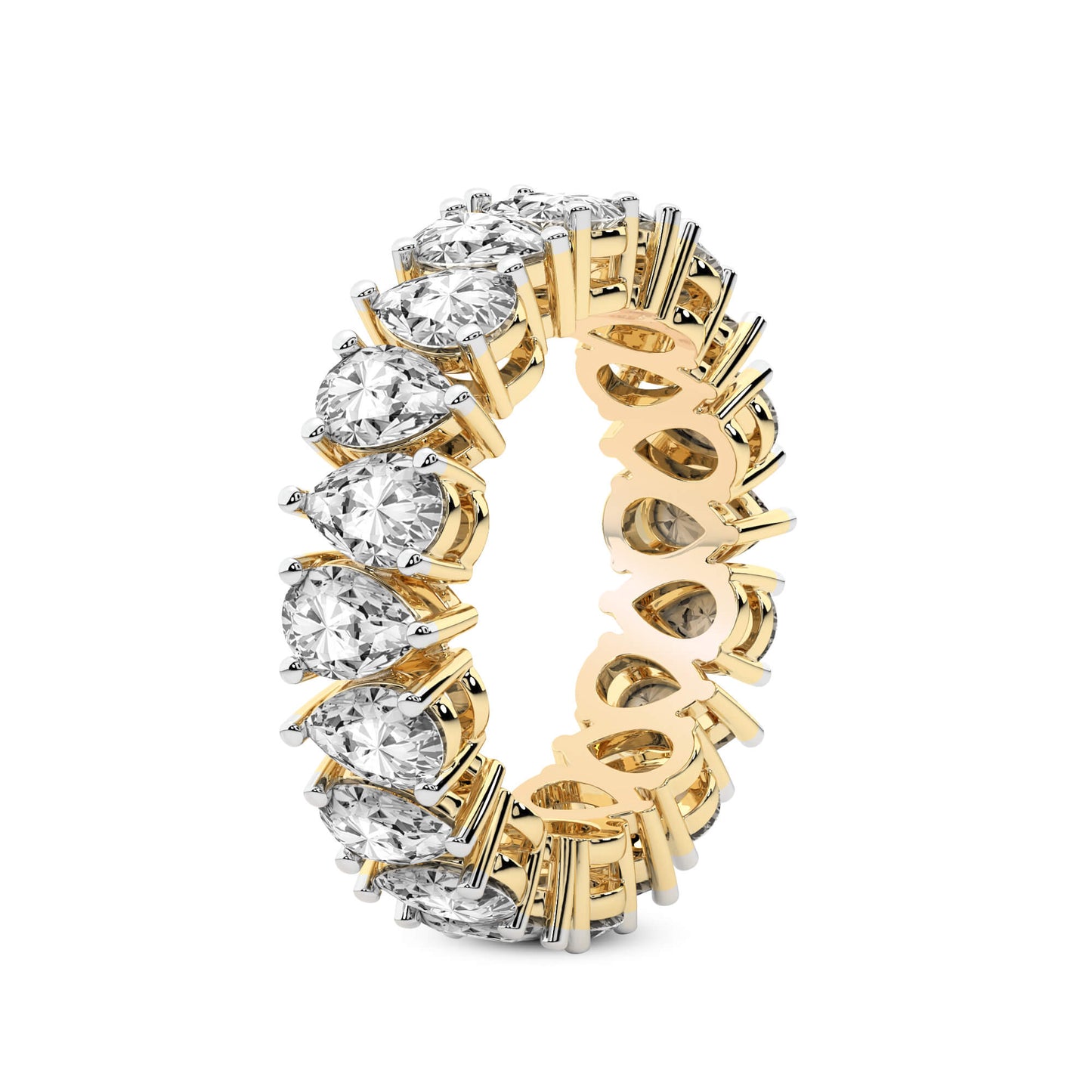 Pear Diamond Eternity Band