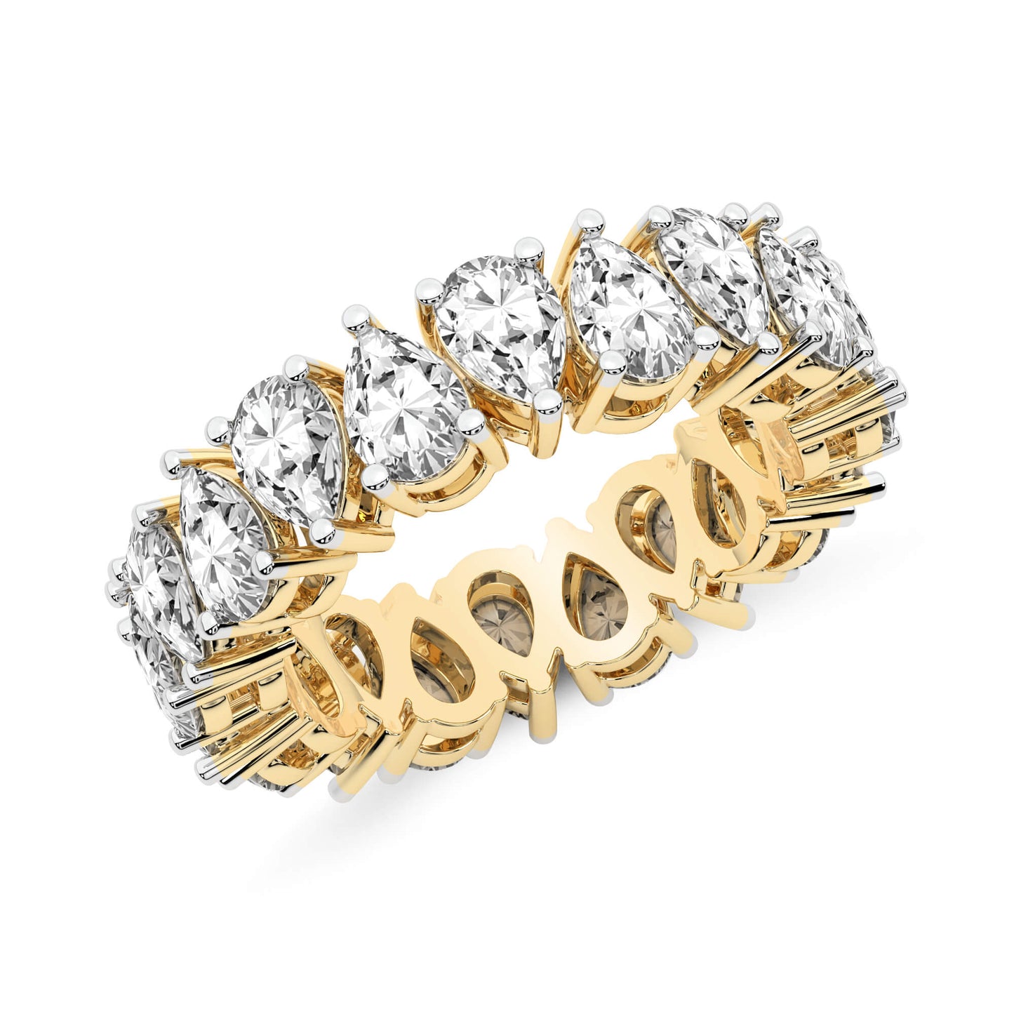 Pear Diamond Eternity Band