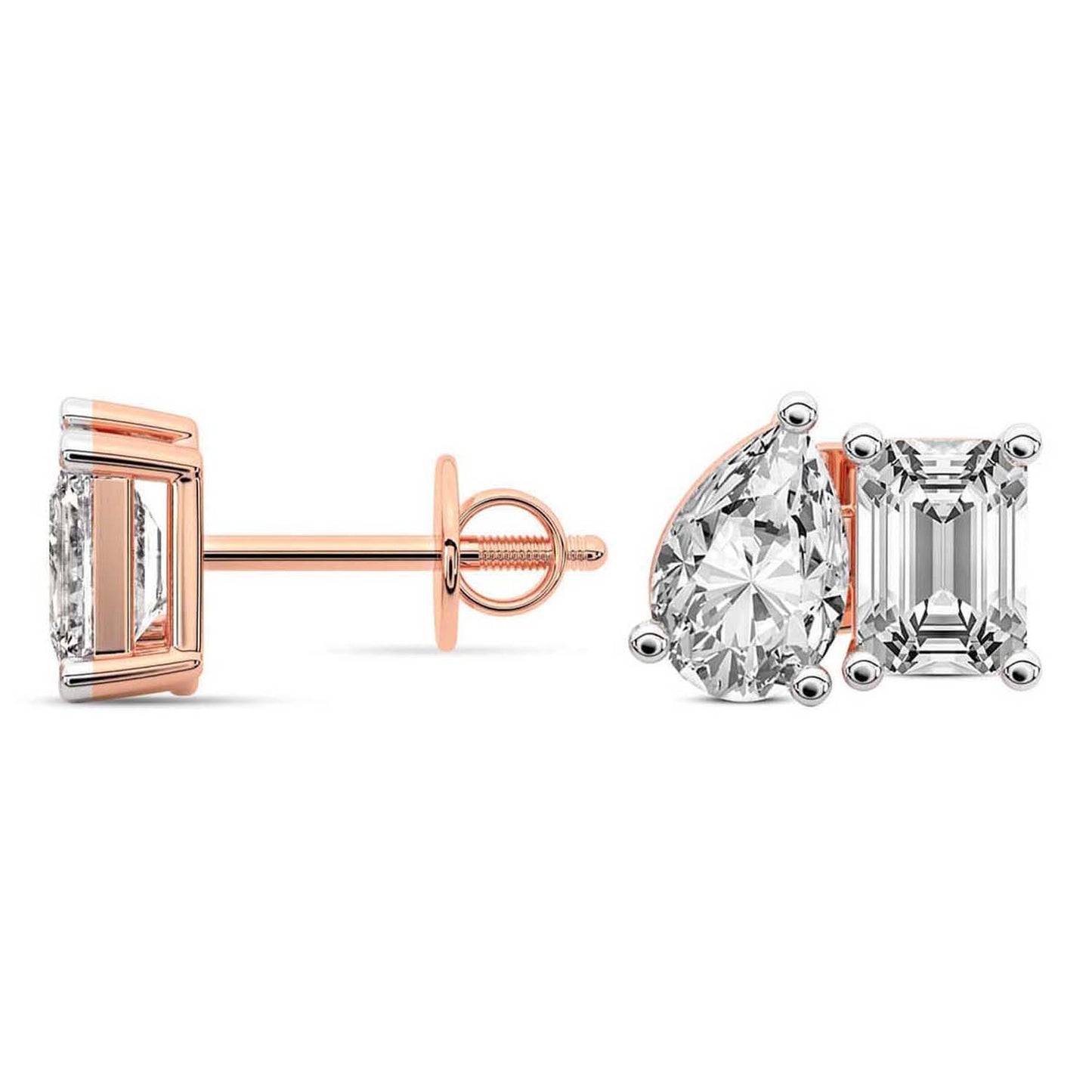 Pear&Emerald Studs Earrings