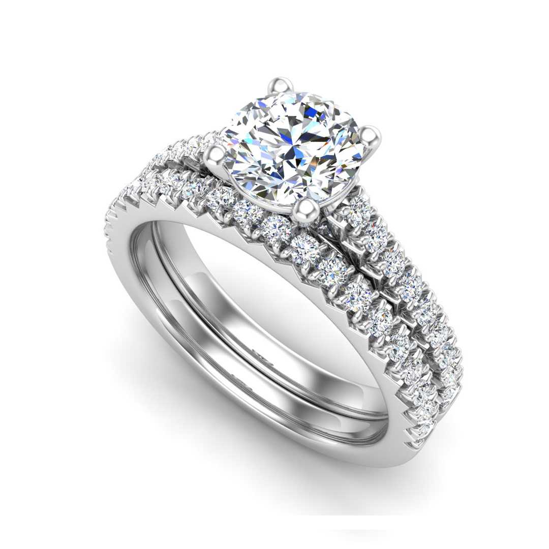 Engagement Ring Wedding Band - ERWS0041 - 1.00RB