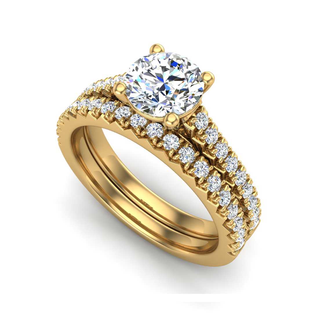 Engagement Ring Wedding Band - ERWS0041 - 1.00RB