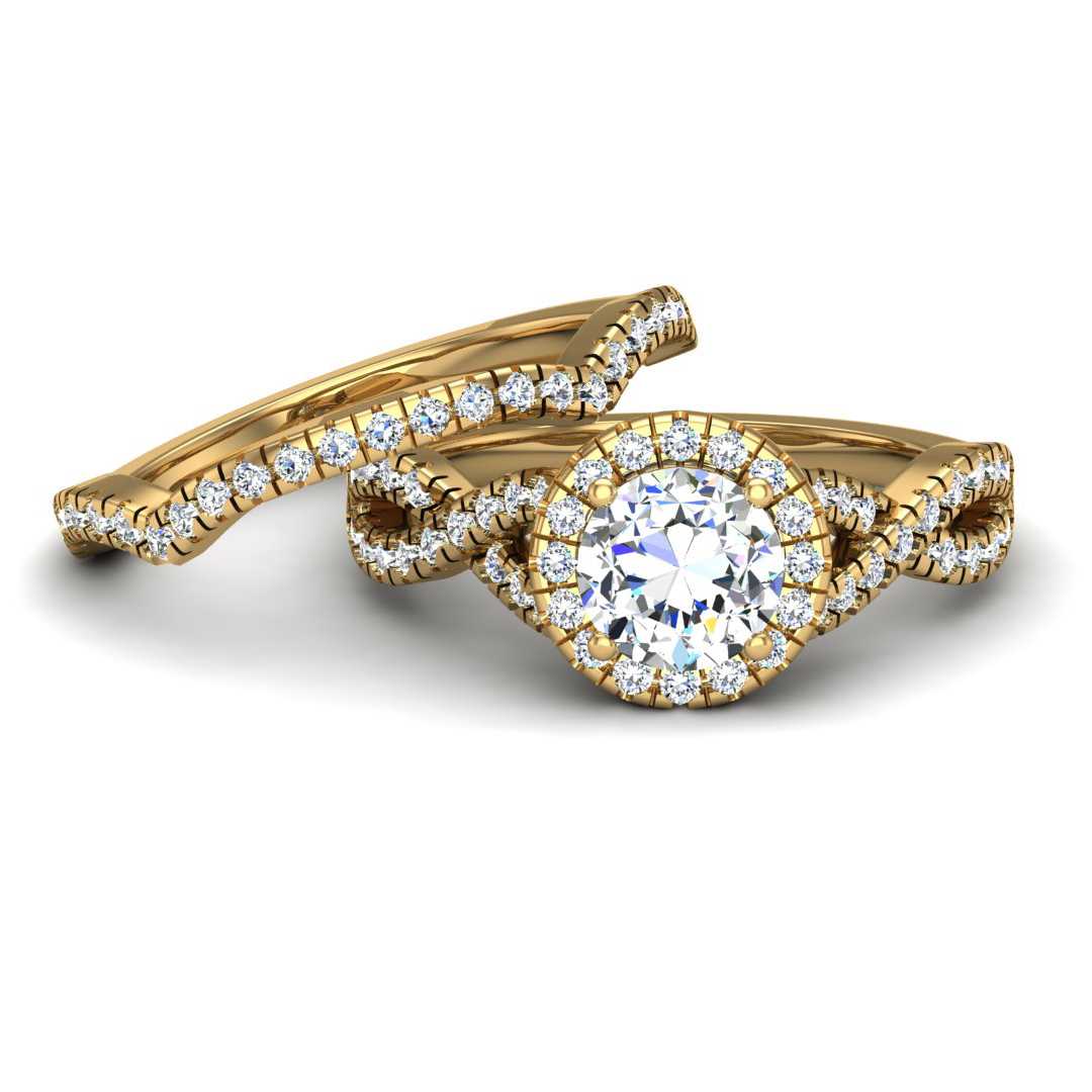 Engagement Ring Wedding Set - ERWS0057-1.00RB