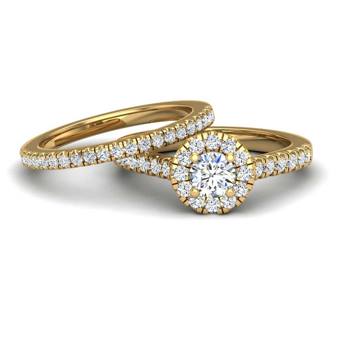 Engagement Ring Wedding Set - ERWS0052-1.00RB