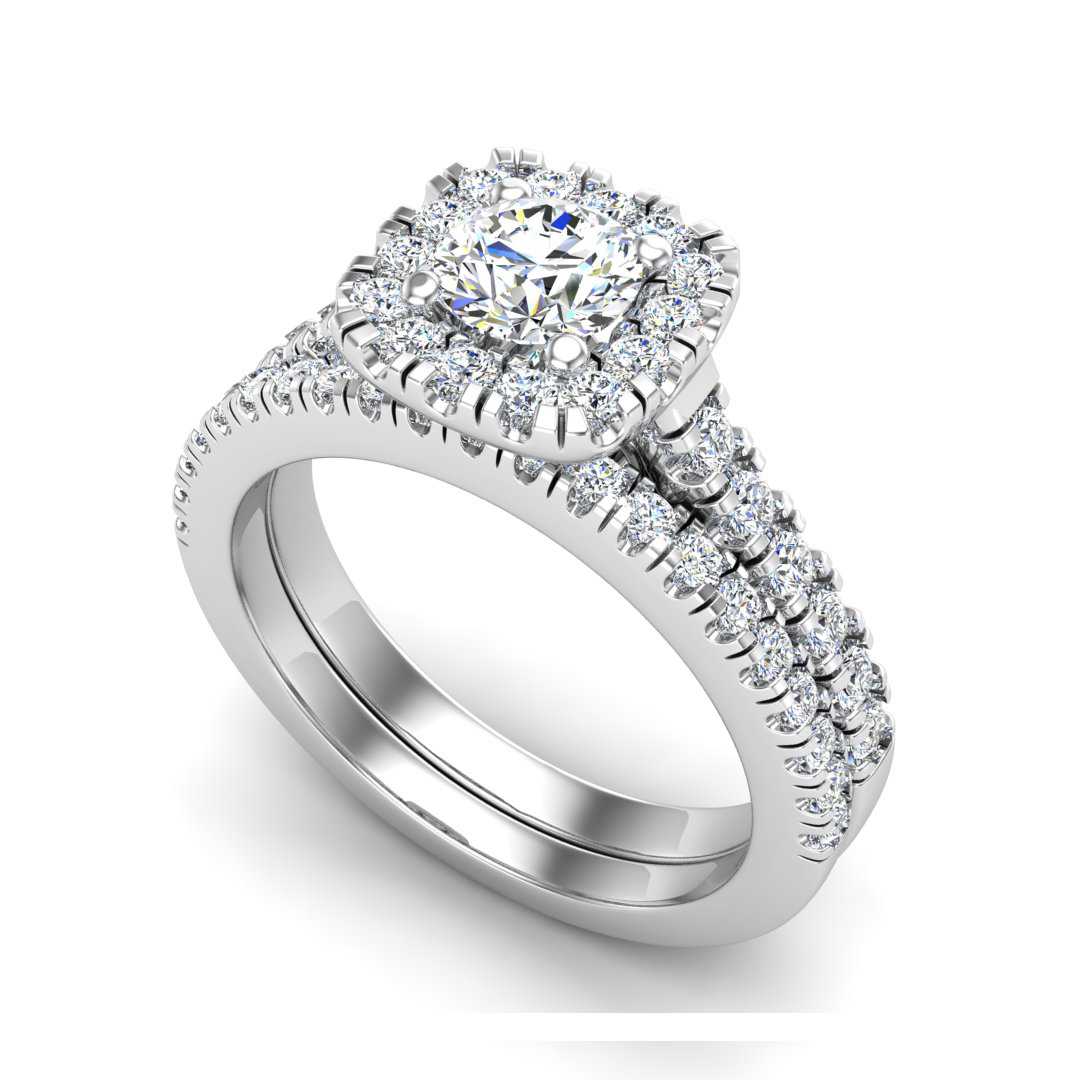 Engagement Ring Wedding Set - ERWS0053-1.00RB