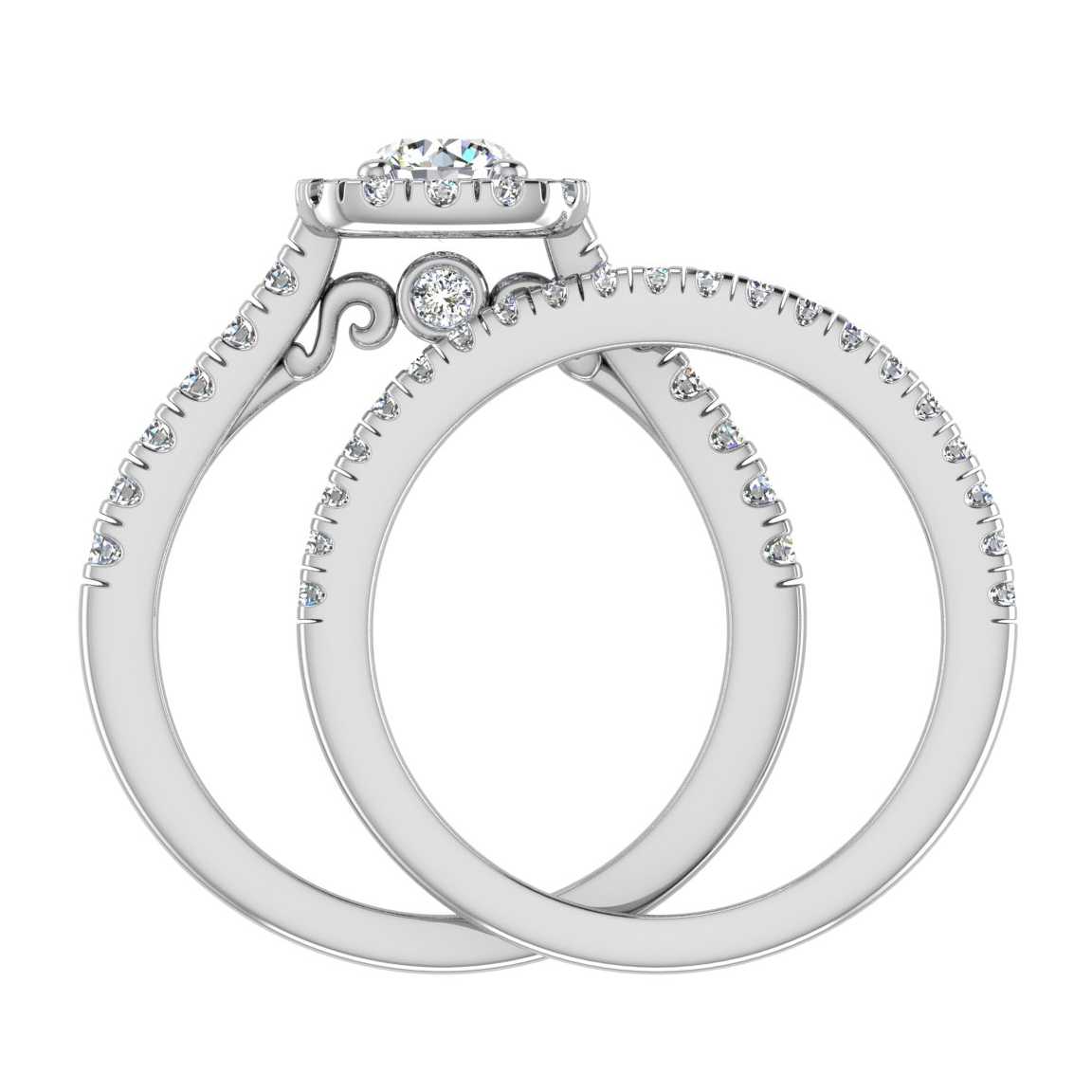 Engagement Ring Wedding Set - ERWS0053-1.00RB