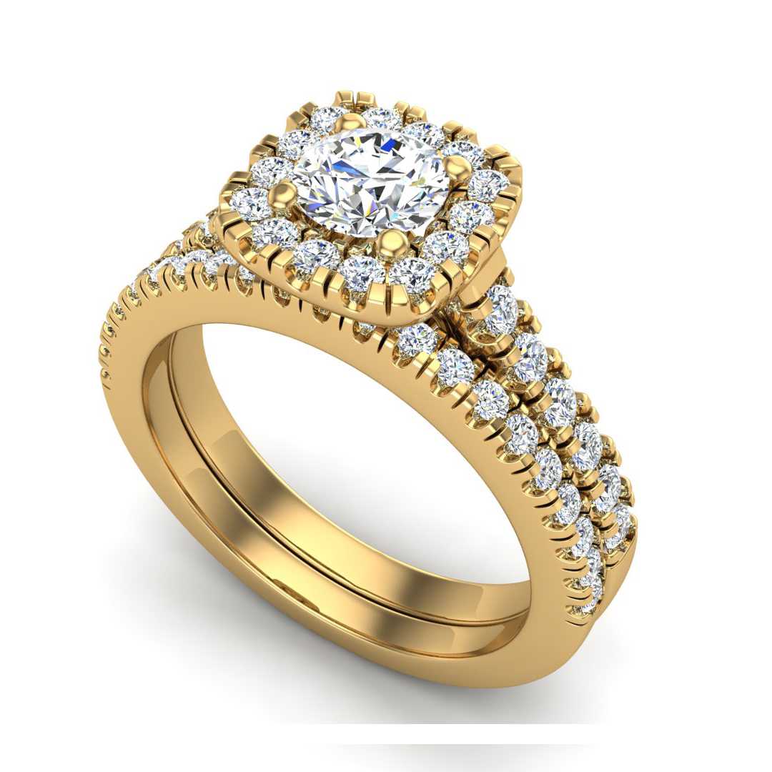 Engagement Ring Wedding Set - ERWS0053-1.00RB