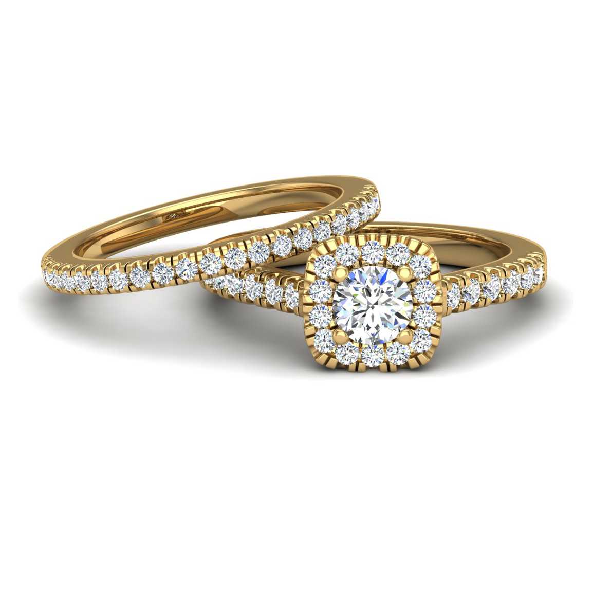 Engagement Ring Wedding Set - ERWS0053-1.00RB