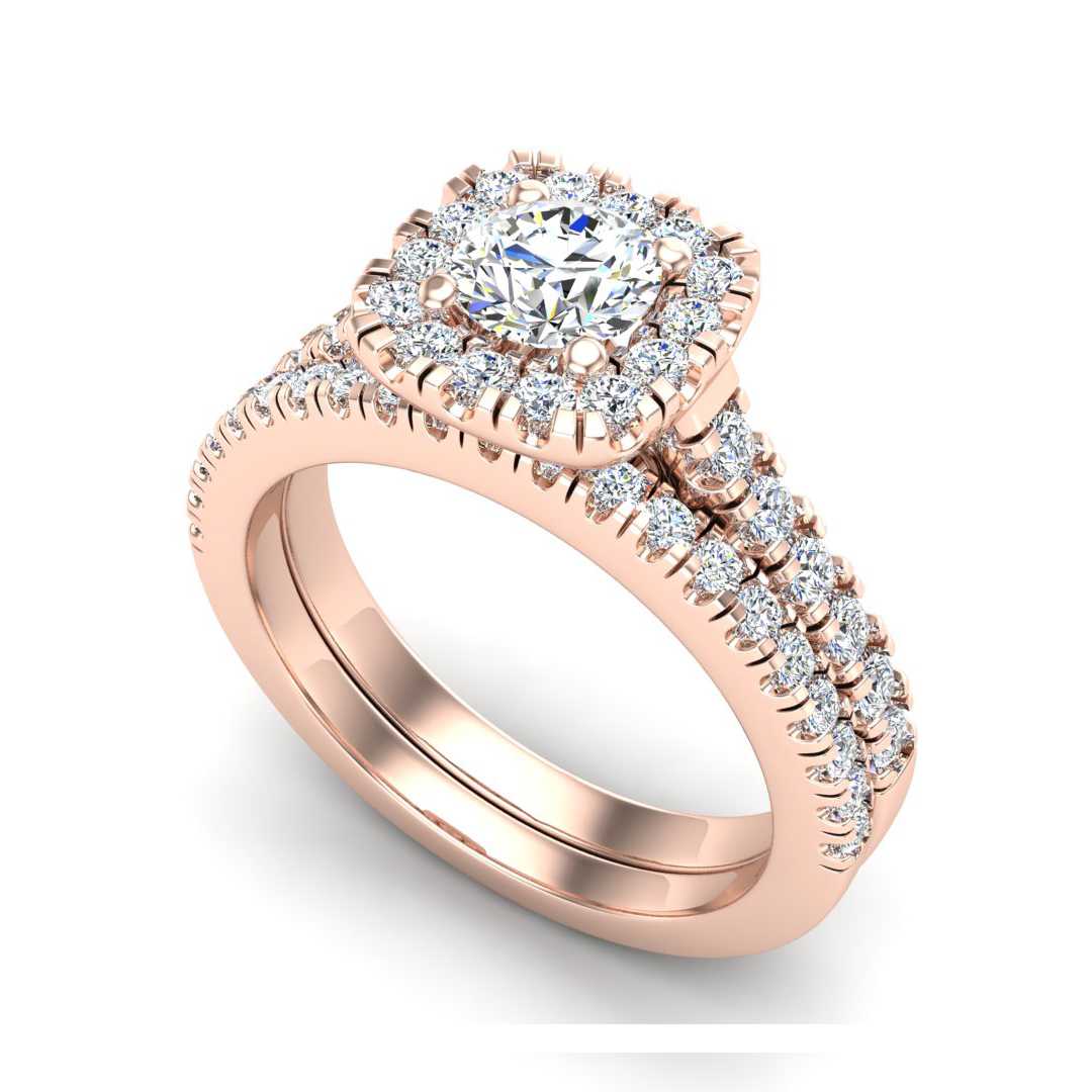 Engagement Ring Wedding Set - ERWS0053-1.00RB