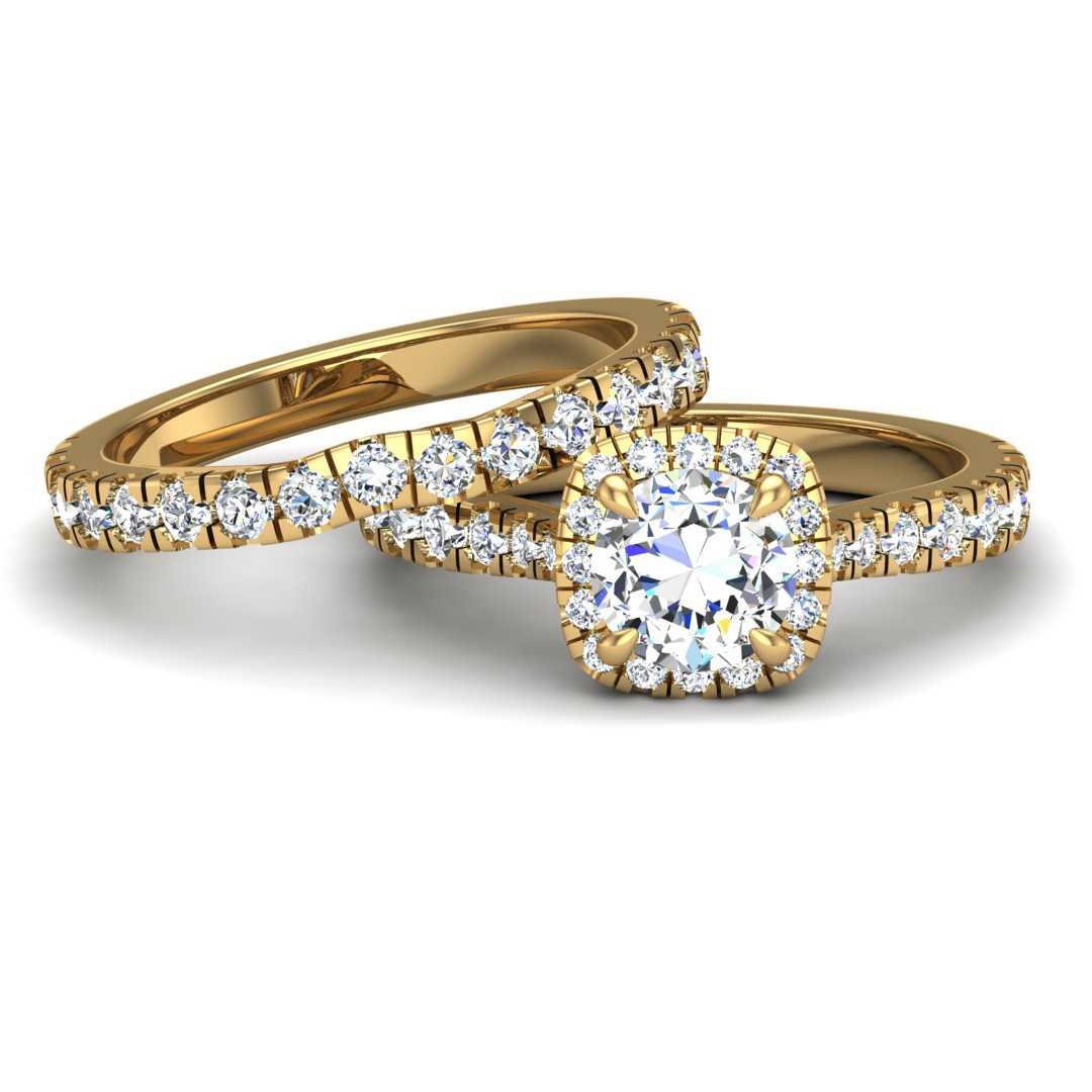 Engagement Ring Wedding Set - ERWS0063-1.00RB