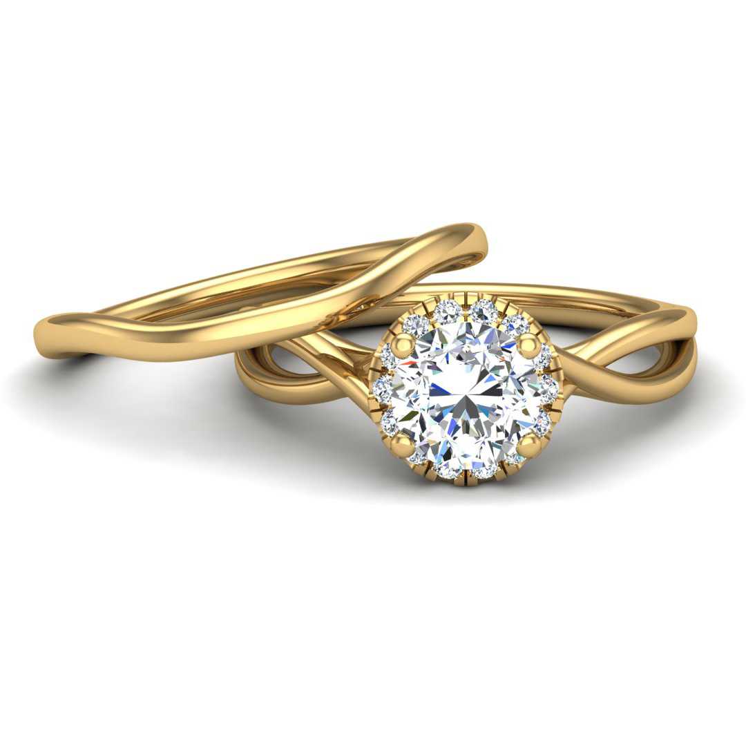 Engagement Ring Wedding Set - ERWS0064-1.00RB