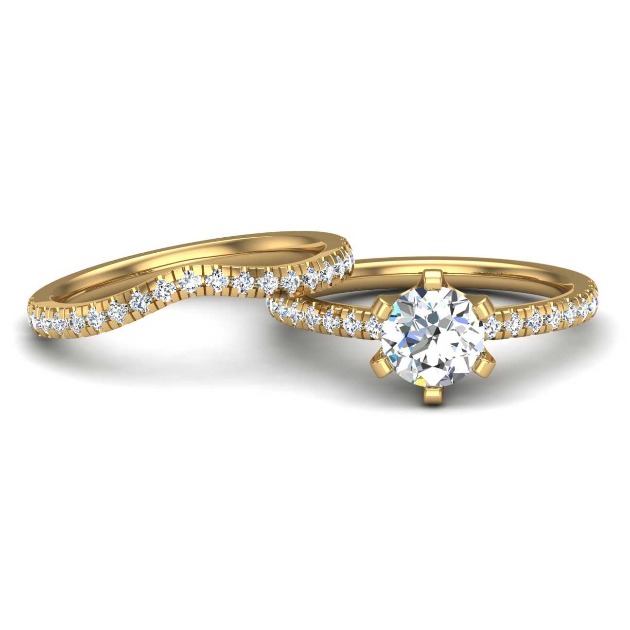 Engagement Ring Wedding Set - ERWS0084-1.00RB