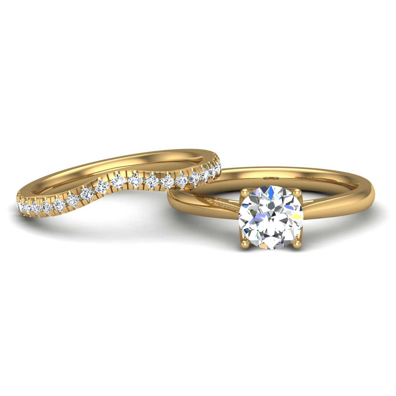 Engagement Ring Wedding Set - ERWS0085-1.00RB