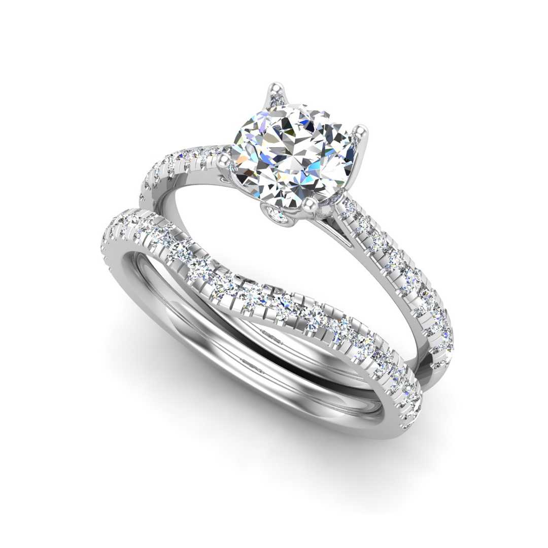 Engagement Ring Wedding Set - ERWS0086-1.00RB