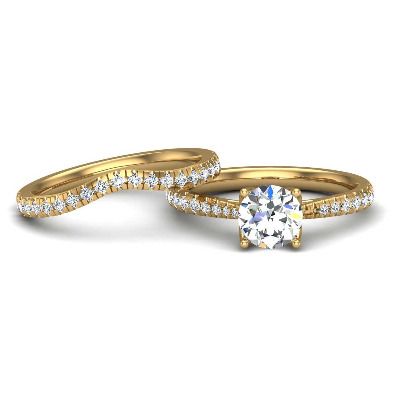 Engagement Ring Wedding Set - ERWS0086-1.00RB