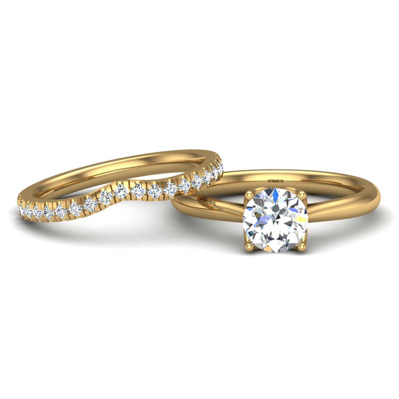 Engagement Ring Wedding Set - ERWS0087-1.00RB