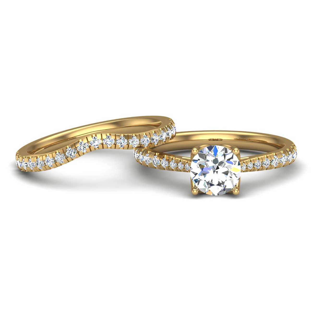 Engagement Ring Wedding Set - ERWS0088-1.00RB